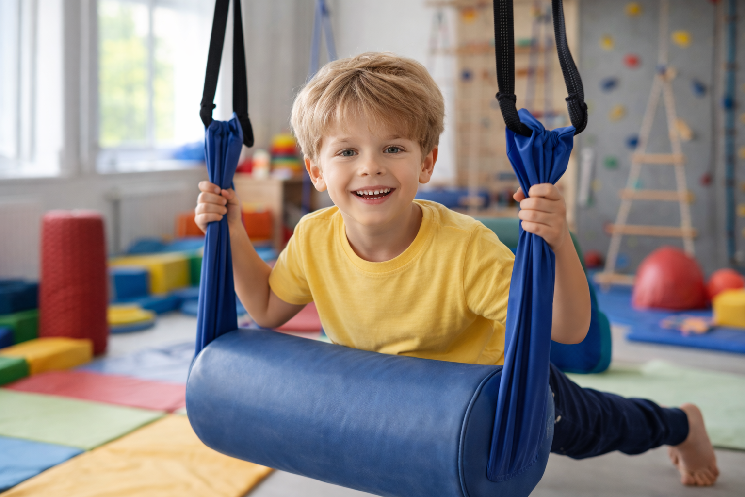 Ćwiczenia integracji sensorycznej – sala terapeutyczna